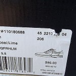 Vans Graph Charcoal Lime LXVI Men New Size 9.5