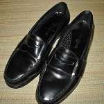 COLE HAAN City LOAFERS Shoes Size 11 1/2 Leather BLACK Penny 11.5