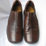 COLE HAAN BROWN LEATHER SLIP ON  LOAFERS SIZE 9.5 MEDIUM