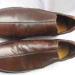 COLE HAAN BROWN LEATHER SLIP ON  LOAFERS SIZE 9.5 MEDIUM