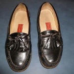 COLE HAAN  MENS SHOES TASSLE LOAFERS BLACK SIZE 10