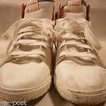 DIESEL MEN’S BRANDSTER G-TOP LACE-UP SNEAKERS WHITE ELEPHANT SKIN 7.5 MED $115