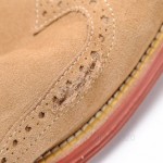 Cole Haan Lunargrand C10228 10.5 milkshake beige suede Oxford Wingtip Red shoe
