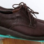 Mens size 10 W dark brown leather Clarks lace tie oxford waterproof casual shoes