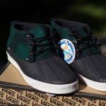 Vans Men California Chukka Del Pato Flannel Shoes Duck boot Black Green