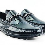 HUGO BOSS BLACK LABEL NAVY BLUE DRIVING SHOES DRIVIO 100% LEATHER NEW SZ 9 42