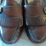 COLE HAAN CITY MENS SIE 11 D BROWN LEATHER KILTIE LOAFERS SIZE 11D SHOES
