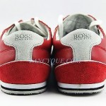 HUGO BOSS GREEN LABEL STREAMETAL RED SHOES SNEAKERS LEATHER & NYLON NEW SZ 11 44