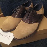 Cole Haan Carter Saddle Mens Shoes Size 10.5 Milkshake Suede/Brown