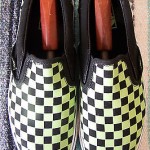 VANS Classic Slip-On Men’s Skate Shoes Glow Checks/Black Size 10 NIB!! NICE!!