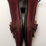 COLE HAAN HAND SEWN BROWN LEATHER SLIP ON LOAFERS 9M NEW HEEL!