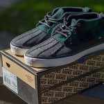 Vans Men California Chukka Del Pato Flannel Shoes Duck boot Black Green