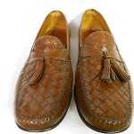 COLE HAAN Men’s BROWN Leather LOAFERS Slip on FLAT 9.5 D