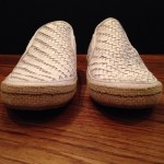 Cole Haan White Woven Leather Slip-on Shoes Sz 10M