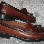 Mens COLE HAAN Brown Leather TASSEL SLIP-ON LOAFERS SHOES 11.5 M excellent