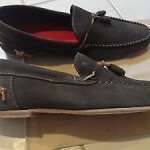 Diesel Men’s Fashion Loafers Grahl Anthracite Leather Boat Shoes sz 12 nwt $160.