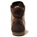 $245 Hugo Boss Dark Brown Leather Sneakers Mid Boots Mens Shoes 8 41 Trainers .5