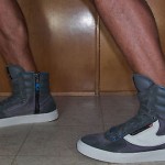 LIGHTLY used US sz 10 DIESEL gry CLAWSTER HI worn SKATEBOARD fashion SKATE shoes