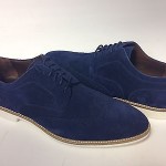 New HUGO BOSS Cortios Navy Casual Wingtip Oxford Lace-Up Dress Shoes $275