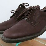 Mens size 10 W dark brown leather Clarks lace tie oxford waterproof casual shoes