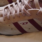 DIESEL MEN’S ‘WISH” GRAY  W/RED STRIP ATHELETIC SNEAKERS SIZE 9 1/2