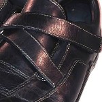 Mens Shoes Cole Haan 9.5 M Black Leather Vibram Loafers Rubber CASUAL C04519