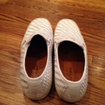 Cole Haan White Woven Leather Slip-on Shoes Sz 10M