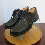 Mens sz 9.5 M black leather Clarks lightweight oxford casual walking shoes
