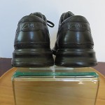Mens sz 9.5 M black leather Clarks lightweight oxford casual walking shoes