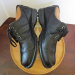 Mens sz 9.5 M black leather Clarks lightweight oxford casual walking shoes