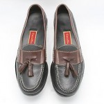 NICE! Mens shoes COLE HAAN black brown leather slip on tassel loafers sz 9.5 D