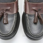 NICE! Mens shoes COLE HAAN black brown leather slip on tassel loafers sz 9.5 D