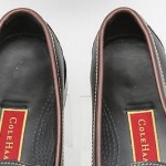 NICE! Mens shoes COLE HAAN black brown leather slip on tassel loafers sz 9.5 D