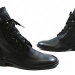 Men’s DIESEL ‘Miliboot’ Black Leather Lace Up Combat/Military Style Boot Sz 12
