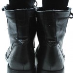 Men’s DIESEL ‘Miliboot’ Black Leather Lace Up Combat/Military Style Boot Sz 12