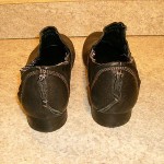 NICE SLIGHTLY USED PAIR MENS DIESEL CASUAL BLACK LEATHER SLIP ON SHOES SIZE 11