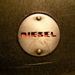 NICE SLIGHTLY USED PAIR MENS DIESEL CASUAL BLACK LEATHER SLIP ON SHOES SIZE 11