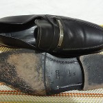 STUNNING HUGO BOSS ITALIAN MEN SHOES SZ 9.5 BLACK LEATHER LOAFERS SLIP ONS