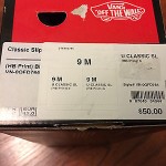 VANS SLIP ON CLASS Low Top Fashion Black Size 9