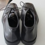 Men’s Hugo Boss black leather lace up ankle boots sz 10.5 (9) Made in Italy