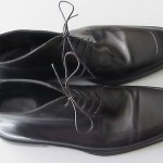 Men’s Hugo Boss black leather lace up ankle boots sz 10.5 (9) Made in Italy
