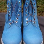 *AUTHENTIC* BLUE Construction Timberland Boots Size 10.5M (HARD 2 FIND COLOR )