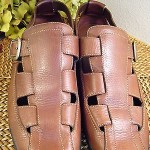 Men’s COLE HAAN Vibram Fisherman Sandal Shoes Size 12 M Brown Leather ~Awesome!