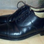 COLE HAAN City Black Leather Cap Toe Oxford Dress Shoes, Italy, Sz 11.5