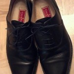 COLE HAAN City Black Leather Cap Toe Oxford Dress Shoes, Italy, Sz 11.5