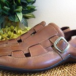 Men’s COLE HAAN Vibram Fisherman Sandal Shoes Size 12 M Brown Leather ~Awesome!