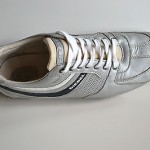 Men’s Diesel ‘Parabarny’ Silver Leather Fashion Sneakers, Size 12 M