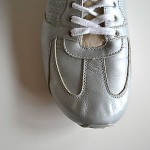 Men’s Diesel ‘Parabarny’ Silver Leather Fashion Sneakers, Size 12 M