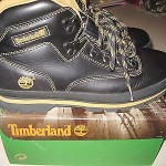 BLACK & TAN TIMBERLAND MENS BOOTS SIZE 9.5M