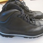 BLACK LEATHER TIMBERLAND BOOTS MENS SIZE 9.5M